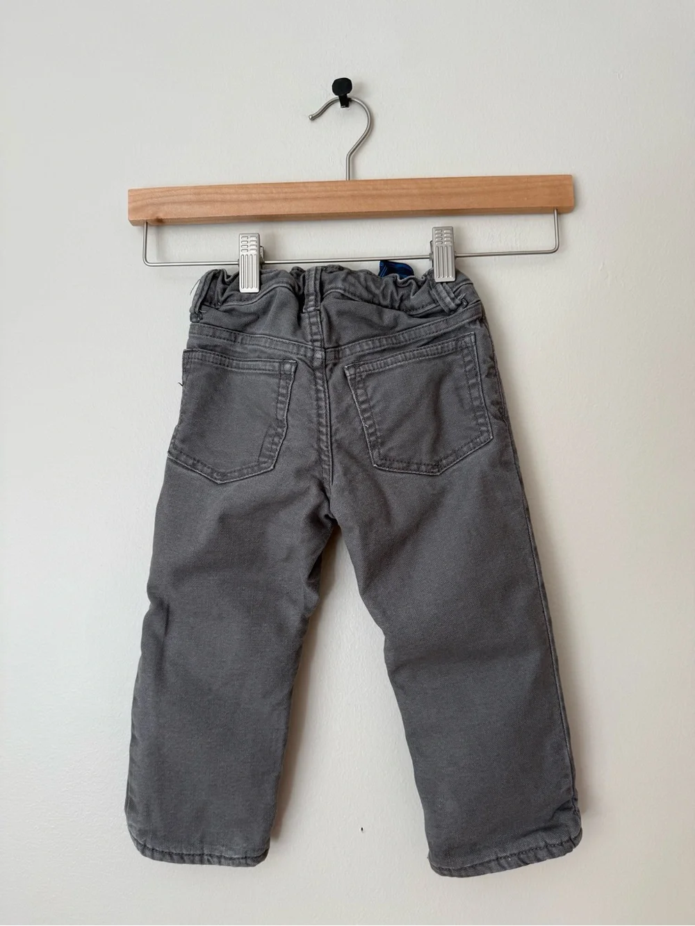 GAP Kids Gray Straight-Leg Jeans Fleece Lined Adjustable waist